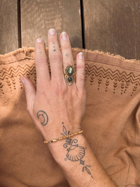 Labradorite Brishti Ring