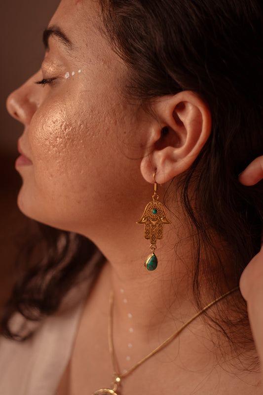 Hamsa Drop Earrings