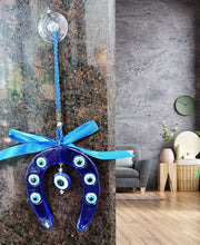 Load image into Gallery viewer, Horse Shoe Turkish Evil Eye Hanging
