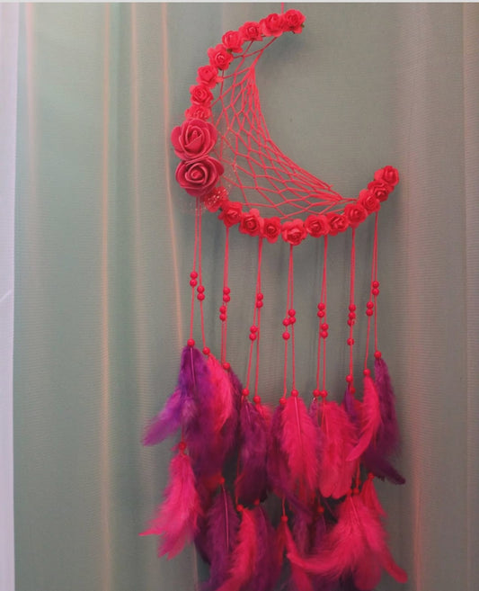 Crescent Floral Dreamcatcher