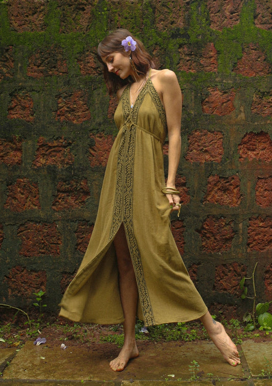 Debi Olive Maxi Dress