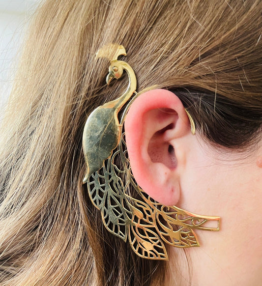 Peacock Ear Cuff