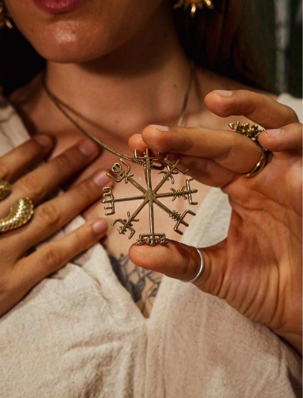 Vegvisir Pendent with Chain - Main Image