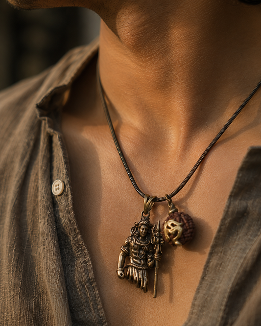 Mahadev Rudraksha Pendant With Chain