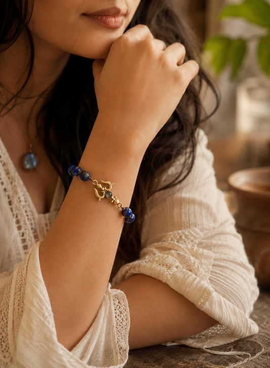 Lapis Trishul healing bracelet