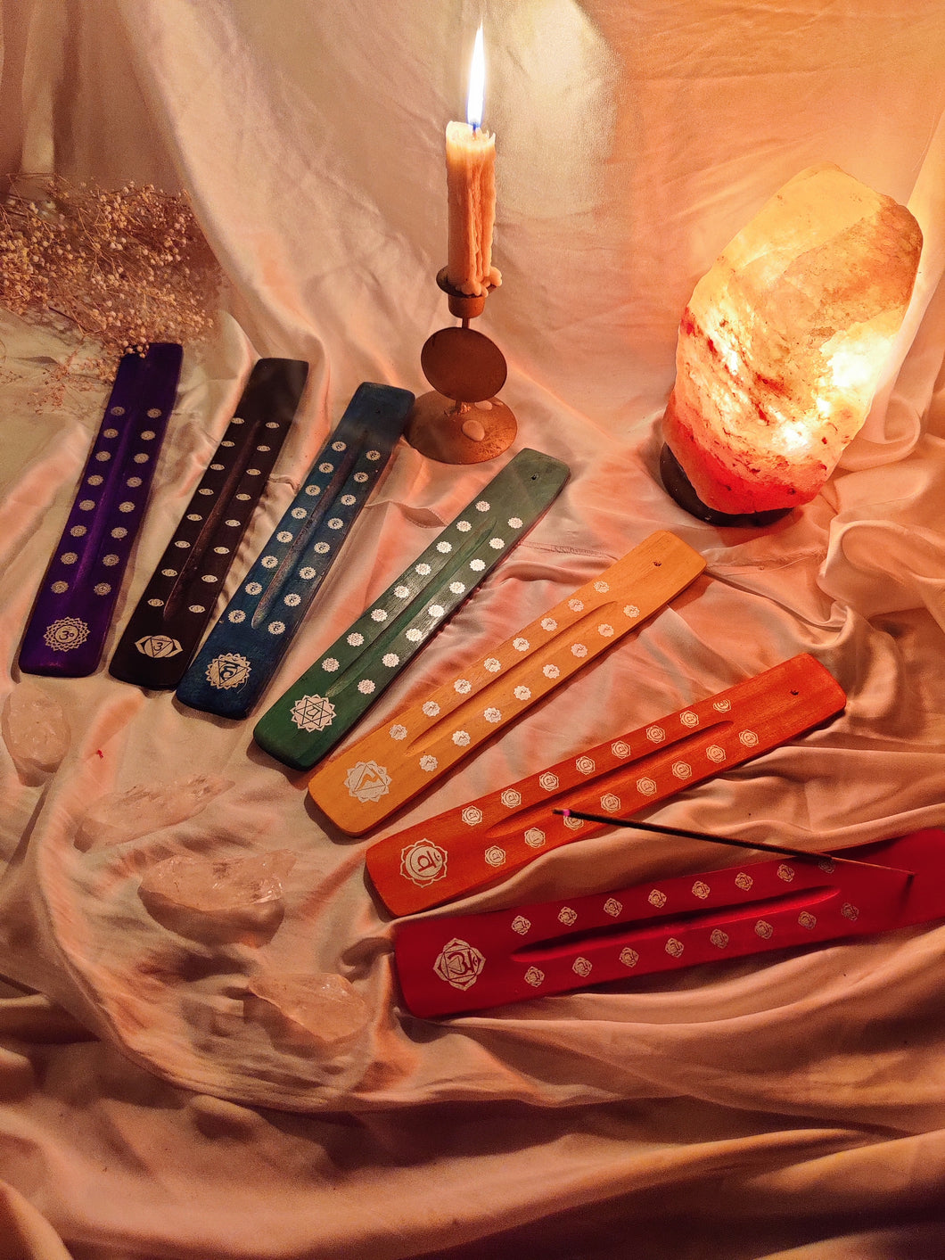 Life Chakra Wooden Incense Stick Holder