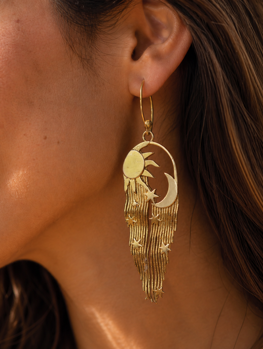 Sun Moon Star Earrings
