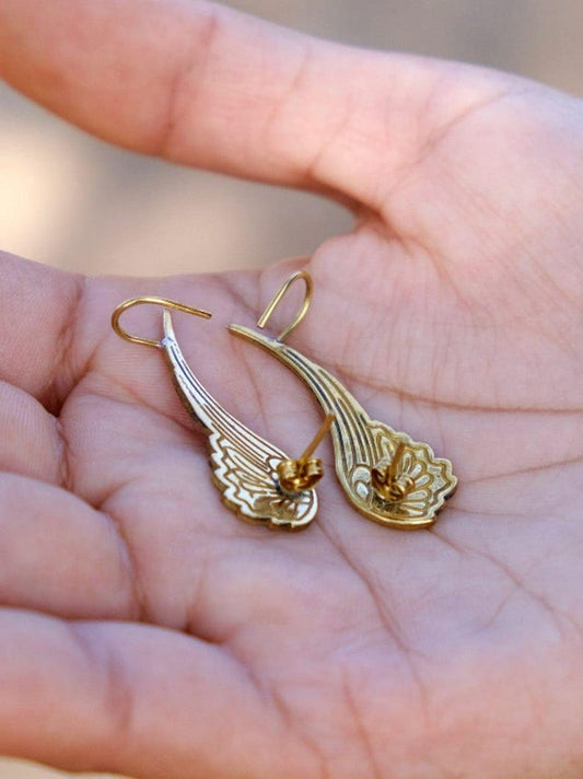 Angel Wings Earrings with Cuff