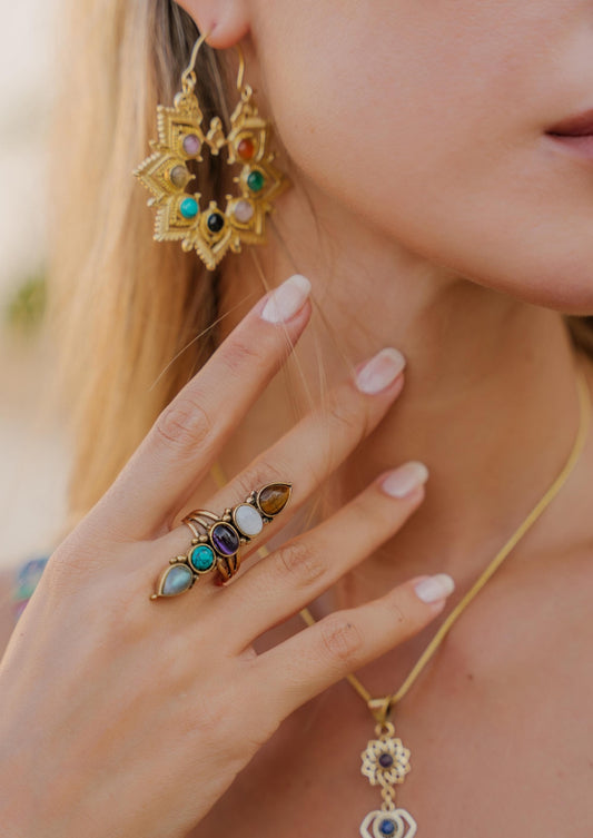 7 Chakra Stone Ring
