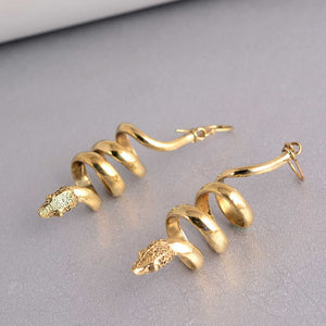 Serpent Coil Earrings