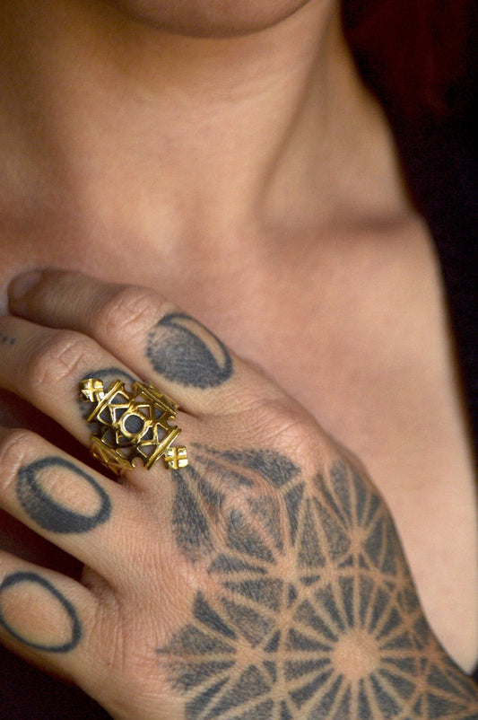 Cross Tribal Ring