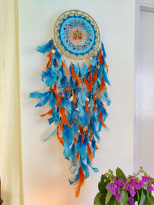 Love Birds pastel dreamcatcher