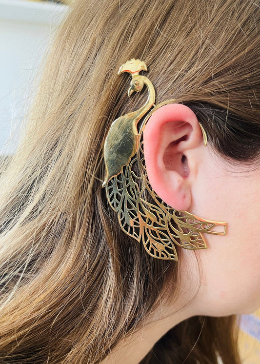 Peacock Ear Cuff