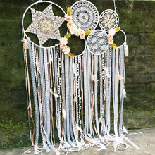 Load image into Gallery viewer, White Laces Cluster Dreamcatcher
