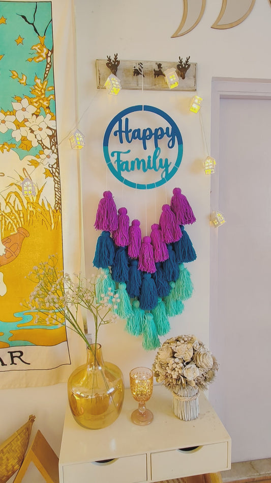 Happy Family Tassle Dreamcatcher