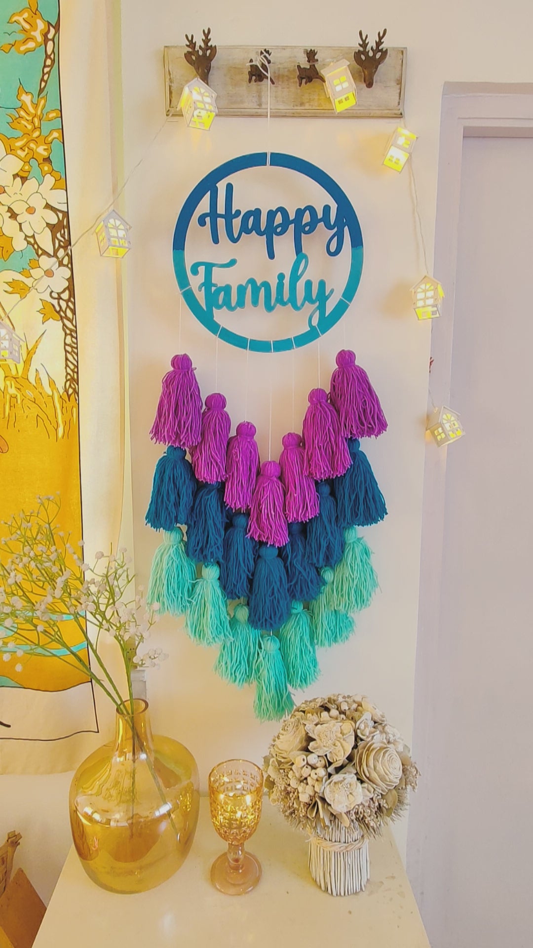 Happy Family Tassle Dreamcatcher