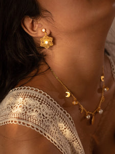 Pearl Necklace + Earrings + Ring Collective
