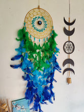 Load image into Gallery viewer, Golden Teal Dreamcatcher
