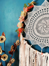 Load image into Gallery viewer, Bohemian Vegan Floral Dreamcatcher
