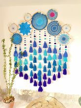 Load image into Gallery viewer, Shades of Blue Cluster Dreamcatcher
