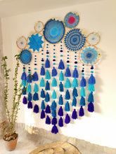 Load image into Gallery viewer, Shades of Blue Cluster Dreamcatcher
