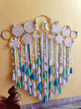 Load image into Gallery viewer, Blue Bauble Cluster Lace Dreamcatcher
