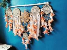 Load image into Gallery viewer, Peach Boho Cluster Dreamcatcher
