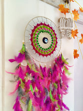 Load image into Gallery viewer, Silver Evil Eye Dreamcatcher
