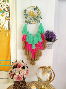 Love Birds Tassle Dreamcatcher