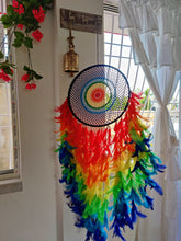 Load image into Gallery viewer, Rainbow Heaven Crochet Dreamcatcher
