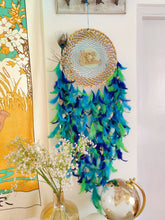 Load image into Gallery viewer, Never Stop Dreaming Peacock Dreamcatcher
