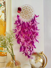 Load image into Gallery viewer, Golden Beauty Crochet Dreamcatcher
