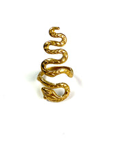 Load image into Gallery viewer, Ushari Snake Brass Ring
