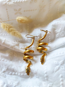 Serpent Coil Earrings