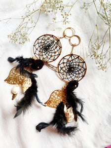 Black Metal Dreamcatcher Keychain