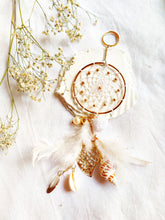 Load image into Gallery viewer, White Metal Dreamcatcher Keychain
