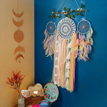 Load image into Gallery viewer, Unicorn 3-rings cluster Dreamcatcher
