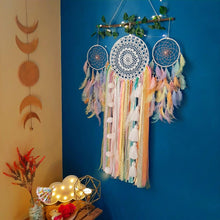 Load image into Gallery viewer, Unicorn 3-rings cluster Dreamcatcher
