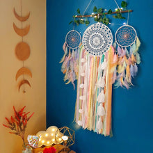 Load image into Gallery viewer, Unicorn 3-rings cluster Dreamcatcher
