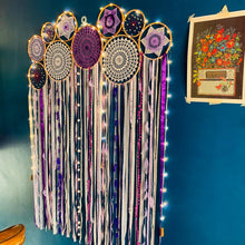 Load image into Gallery viewer, Lavender Purple Cluster Dreamcatcher
