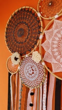 Load and play video in Gallery viewer, Shadow Play Crochet Lace Cluster Dreamcatcher
