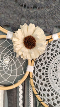 Load and play video in Gallery viewer, Shadow Play Crochet Lace Cluster Dreamcatcher

