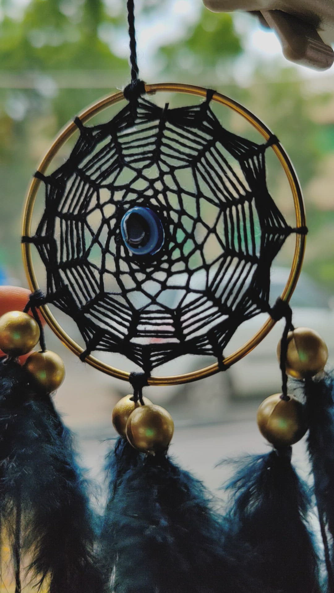 Evil Eye Black Car Hanging  Dreamcatcher