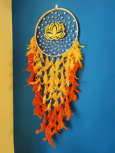 Load image into Gallery viewer, Golden yellow-Orange Lotus Dreamcatcher
