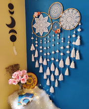 Load image into Gallery viewer, Grace White With Flower Dreamcatcher
